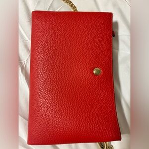 Nanette Lapore Elegant Red Leather Clutch